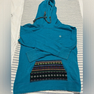 🎃 3 FOR $20🎃   Elements HOODIE, UNISEX, TEAL BLUE, WOVEN KANGAROO POCKET.MED